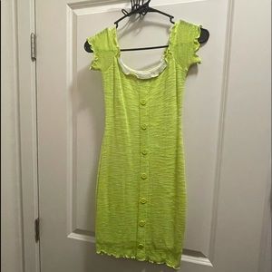 Neon Yellow Mini Dress